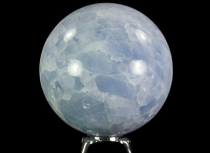 Polished Blue Calcite Sphere - Madagascar #74443